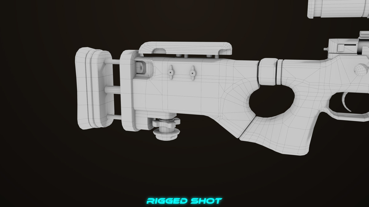 Sniper Rifle 03 Green URP HDRP Textures