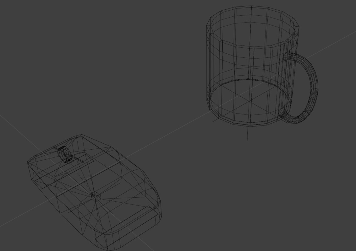 Modern Office Set Low Poly
