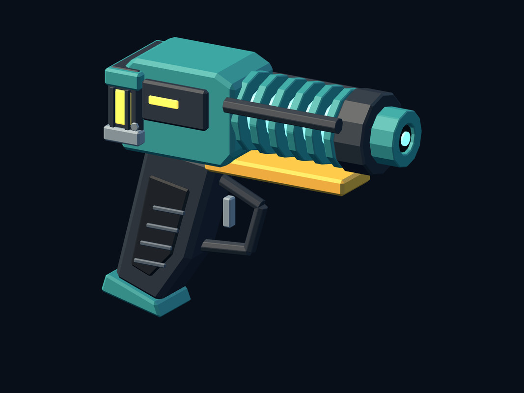 FrostRay - Low Poly Sci-Fi Weapons