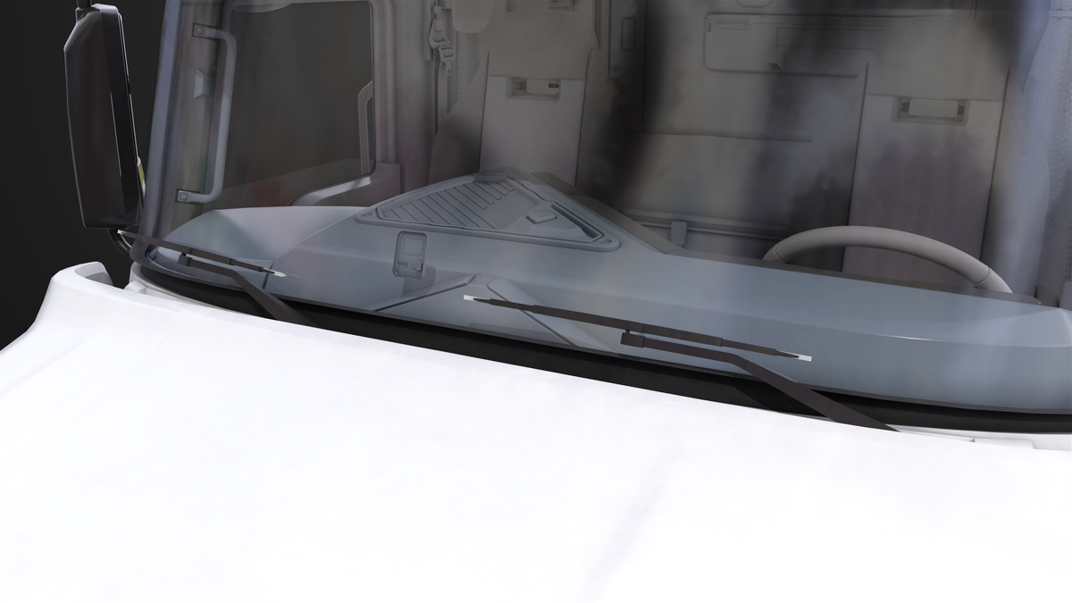 Heavy Truck Chassis 05 White Interior URP HDRP Textures