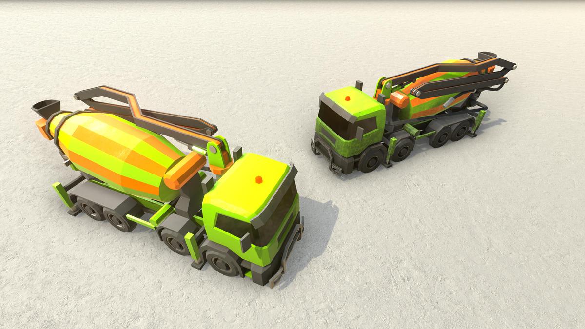 Low Poly Construction Vehicles