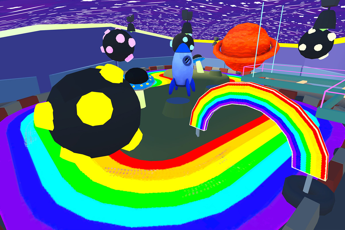 Obby Rainbow Theme Park Level Pack