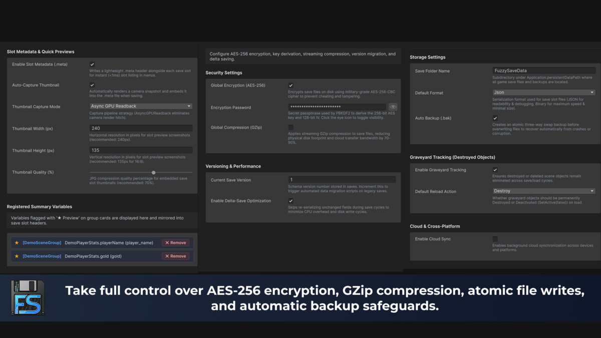 FuzzySave: Zero-Code Visual Save & Load System