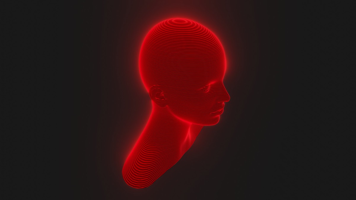 Sci-Fi Red Hologram Male Female Heads 3D Model Pack - Animated, Blend Shapes