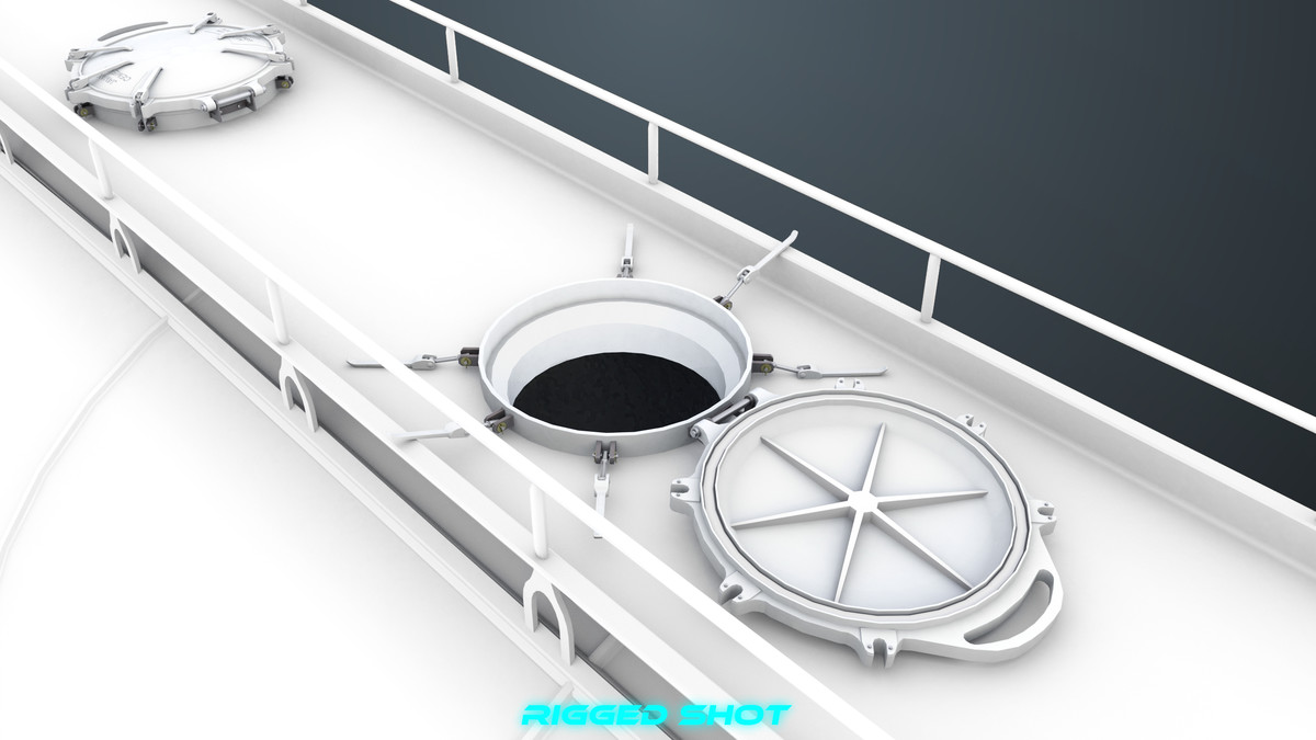 Chassis06 Cement Trailer 01 White URP HDRP Textures