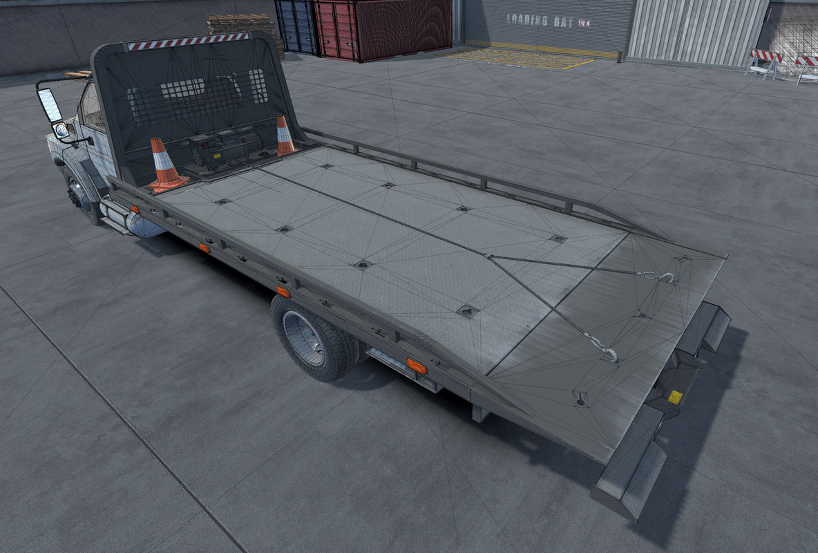 Rollback towing truck