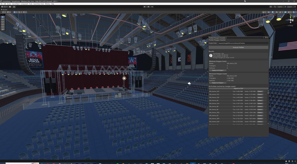 Concert Event Stage Arena Interior Modular 3d Environment Level