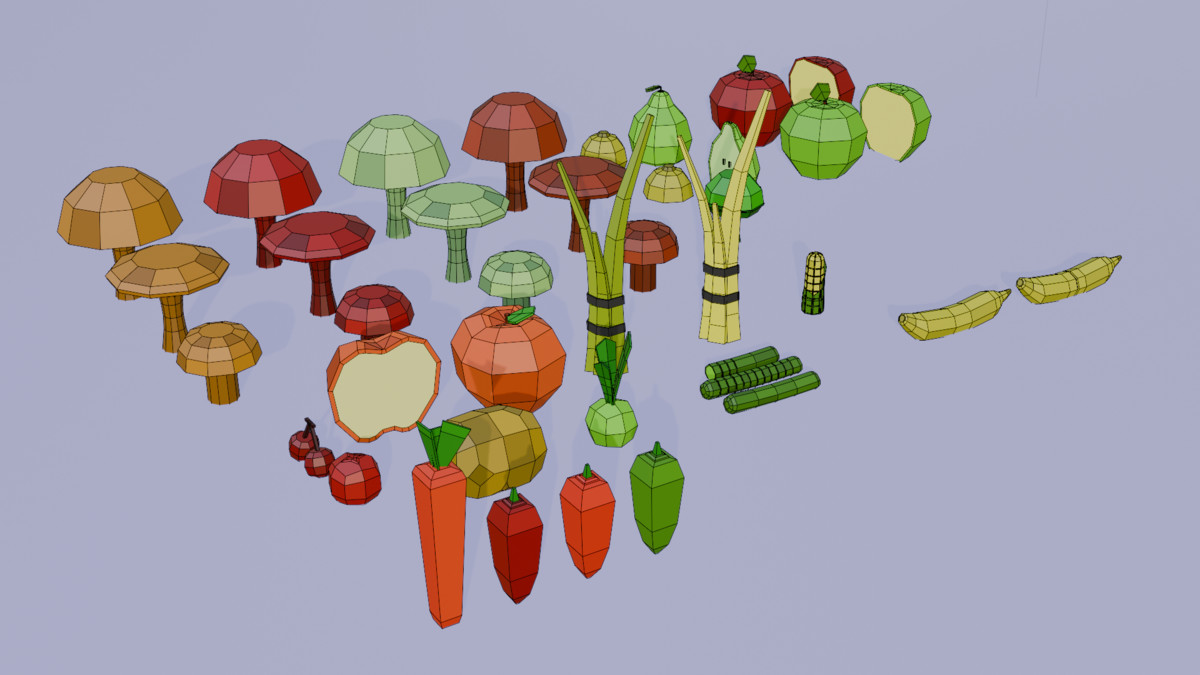 Survival Food Pack – Low Poly Assets