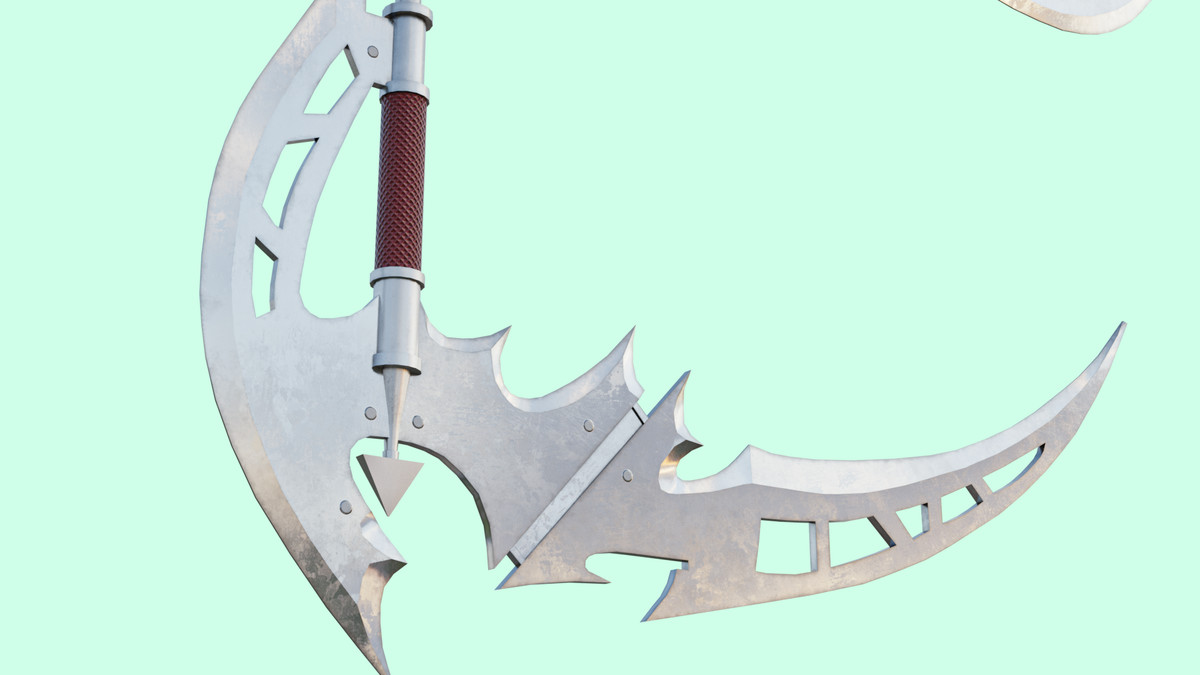 Chain Flail Blade Weapon URP and HDRP Textures