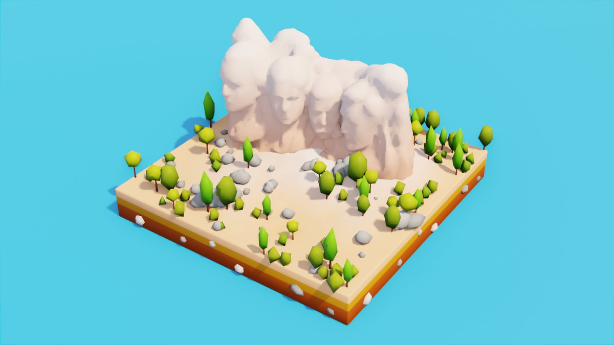 Low Poly N&S America LandMarks by IGS