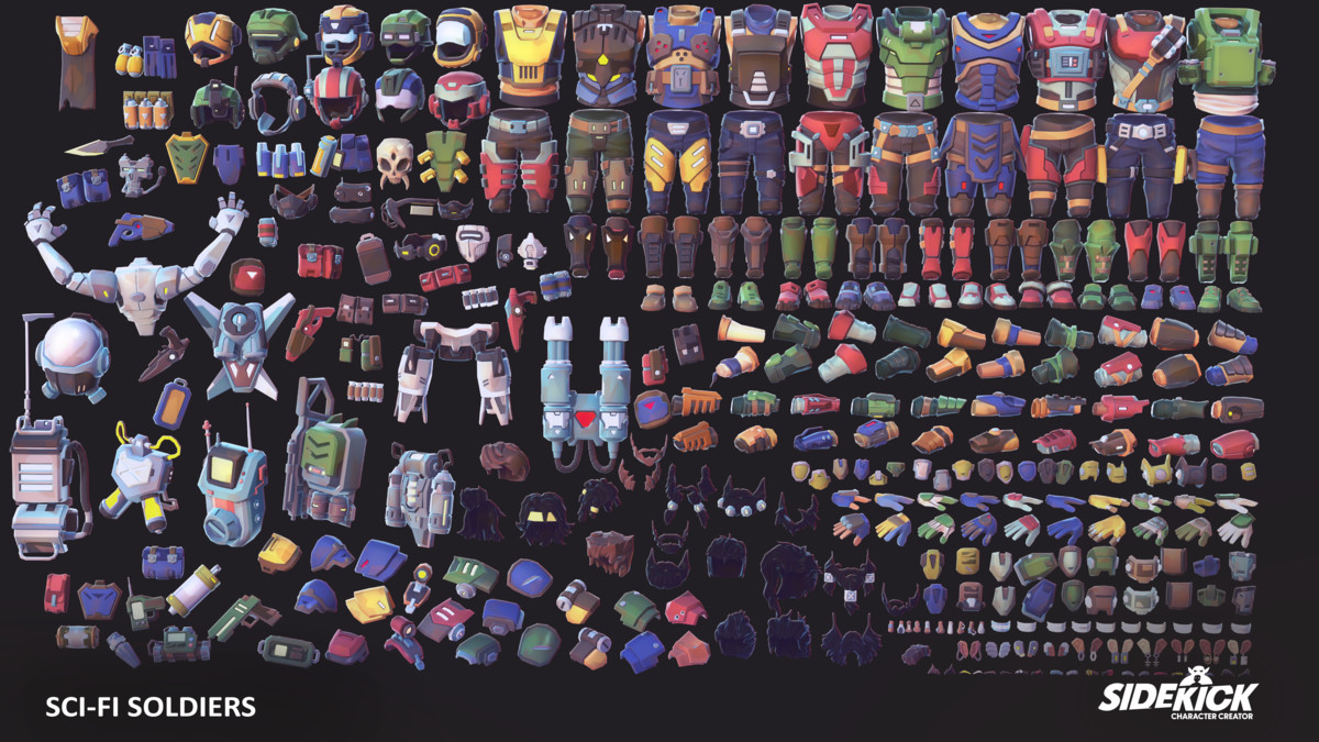 Sci-Fi Soldiers – Sidekick Modular Characters by Synty