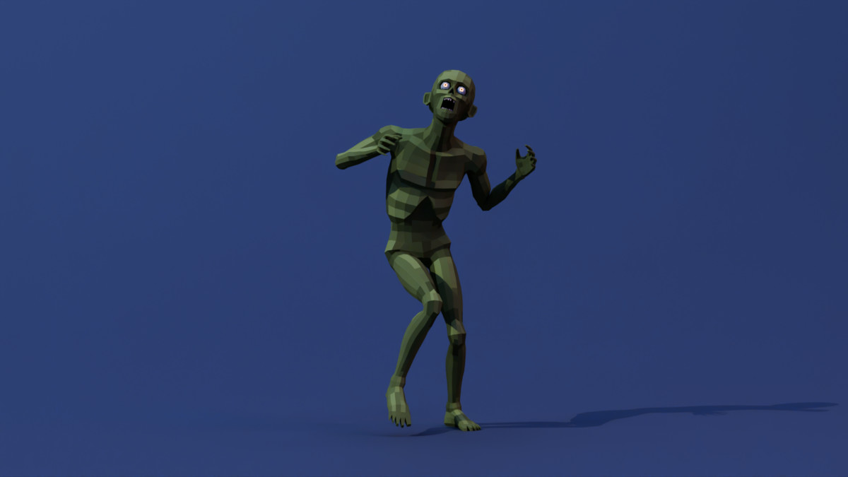 Zombie Low-Poly stylized