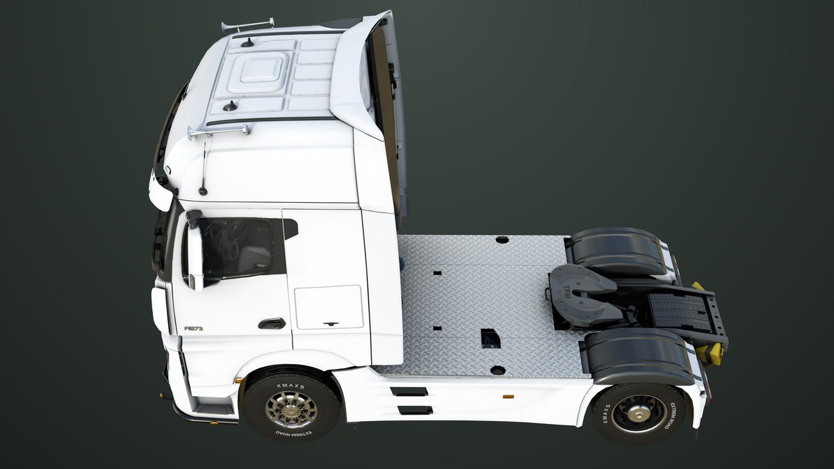 Heavy Truck Chassis 03 With Interior URP HDRP Textures
