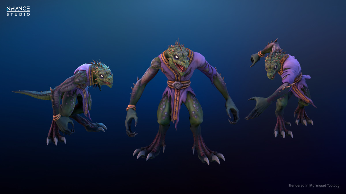 Modular Stylized Fantasy Lizard