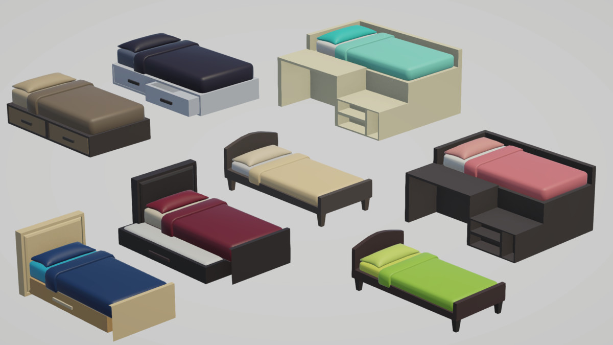 Low Poly Interior Houses – Modular Home Assets Pack