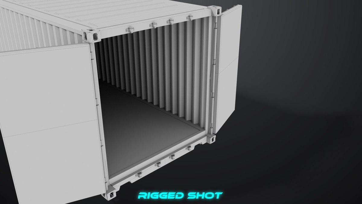 5 Cargo Container 20ft Single Mat URP HDRP Textures