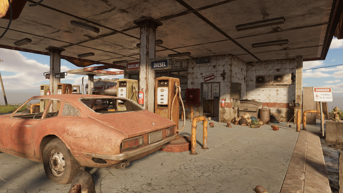 Abandoned Gas Station Environment Pack