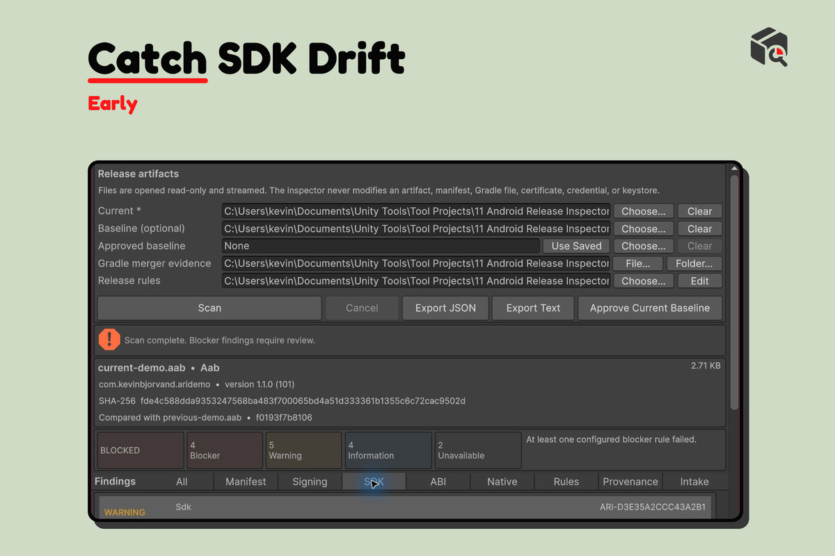Android Release Inspector
