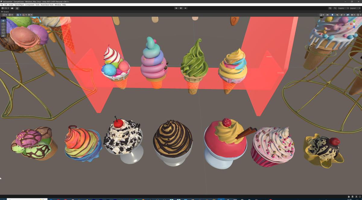 Delicious Ice Cream Collection – Colorful Dessert 3D Models