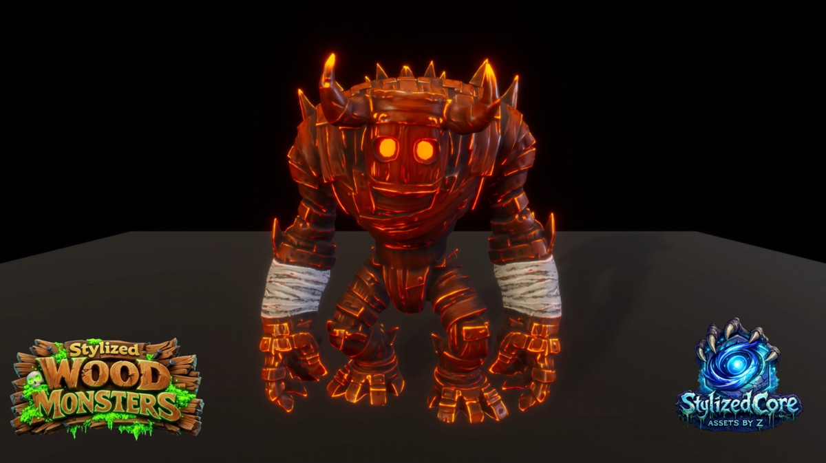 Wood Monsters Pack 1 – 4 Stylized Animated Creatures (LOD + Skins)