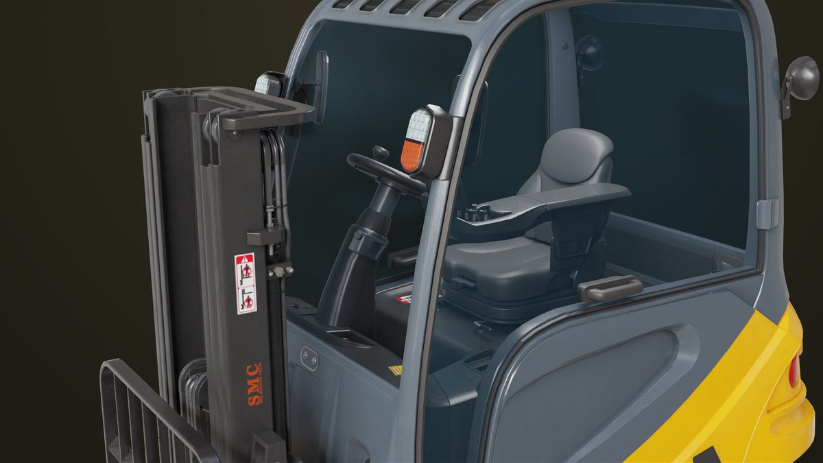 Forklift Trucks and Pallet Yellow Collection URP HDRP Textures