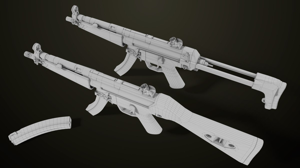 Two Machine Gun 15 Sandal Single Mat URP HDRP Textures