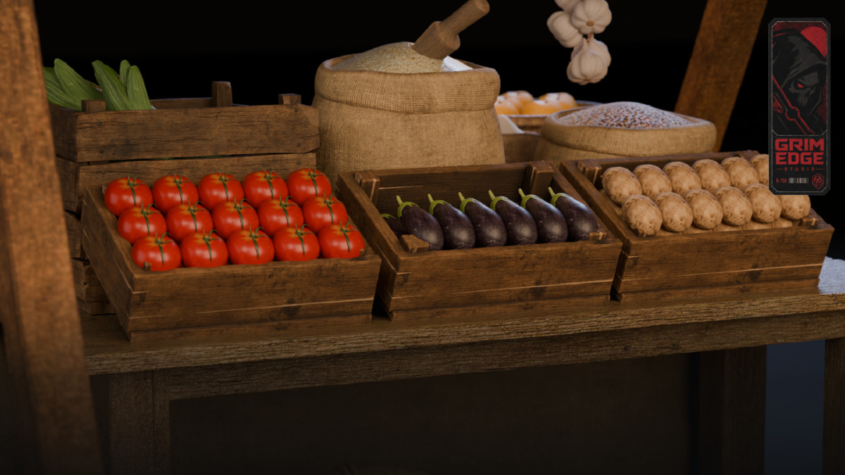Medieval Grocery Stall
