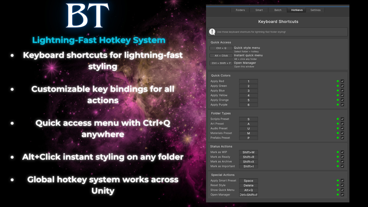 BT-FoldersPal: Smart Visual Project Organizer For Unity