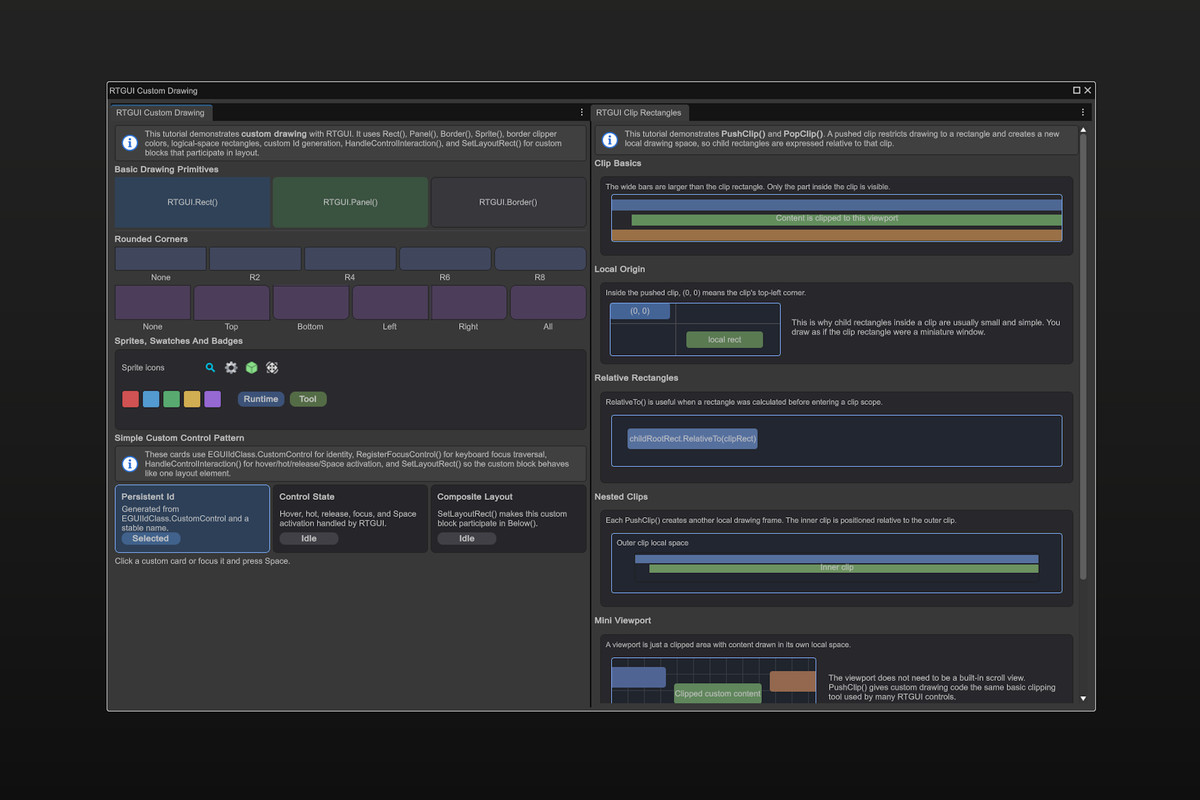 RTGUI - Runtime Tool GUI Framework