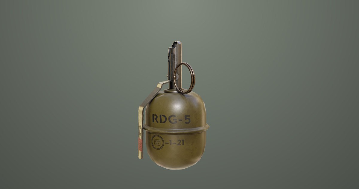 5 Fragmentation Grenades Single Mat URP HDRP Textures