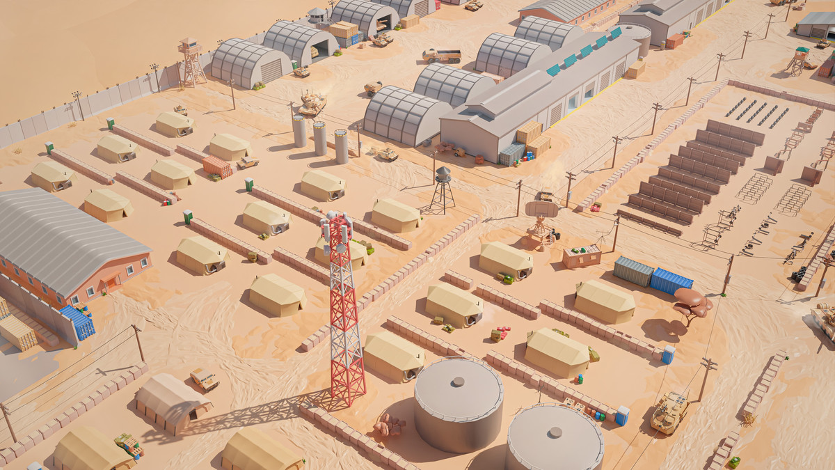 Military Desert - Low Poly 3D Models Pack