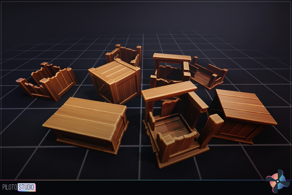 Mega Stylized PBR Environment Pack +500 Assets - Modular Houses, Water Shader