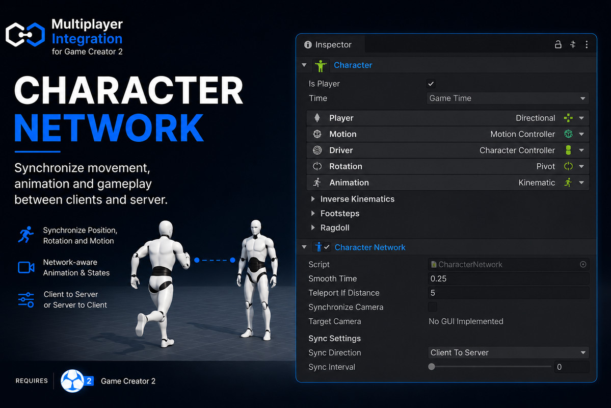 Multiplayer Integration for Game Creator 2
