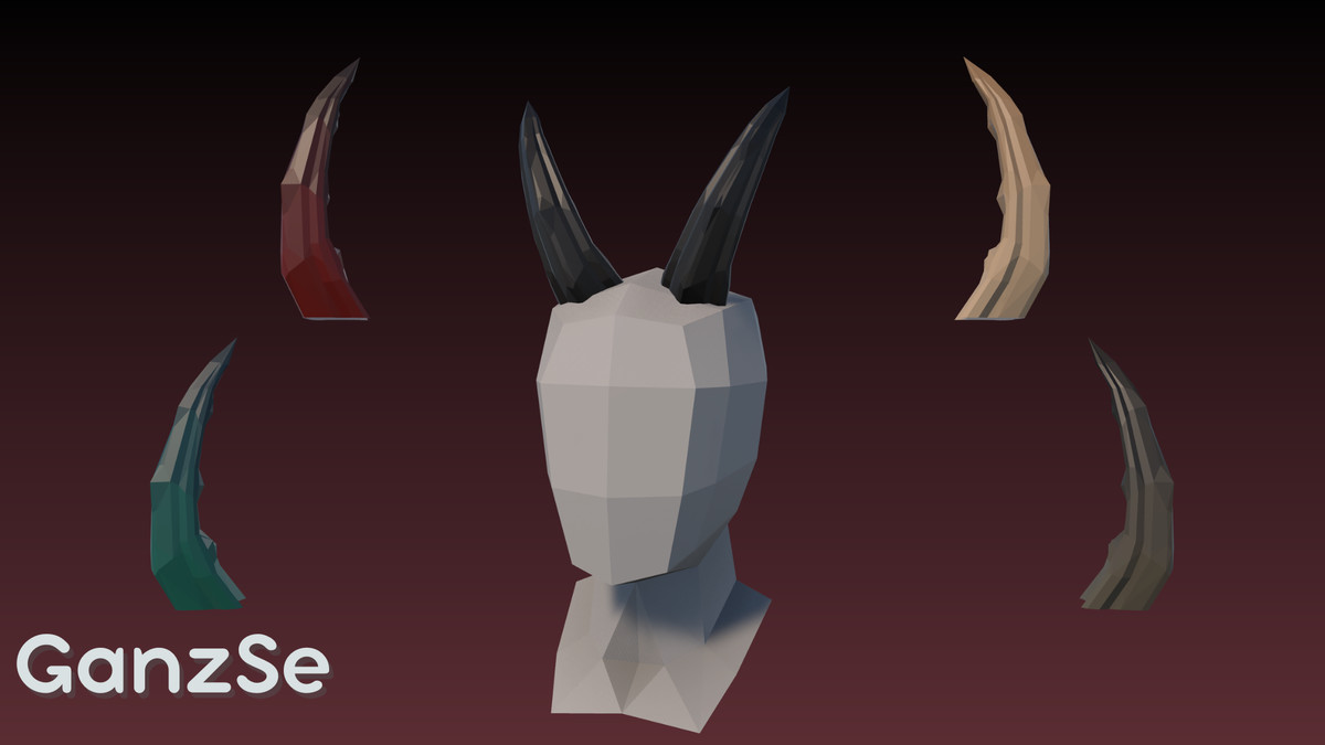 GanzSe Horns - Fantasy Low Poly Pack