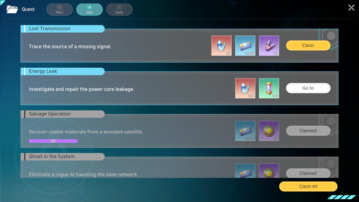 Sci-Fi Turn-Based UI