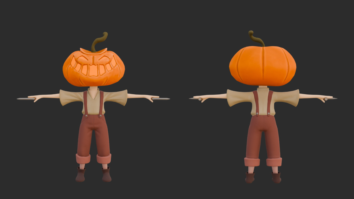 Stylized Pumpkin Enemy 1