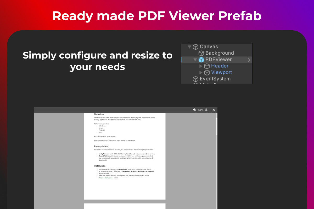 Runtime PDF Texture Renderer