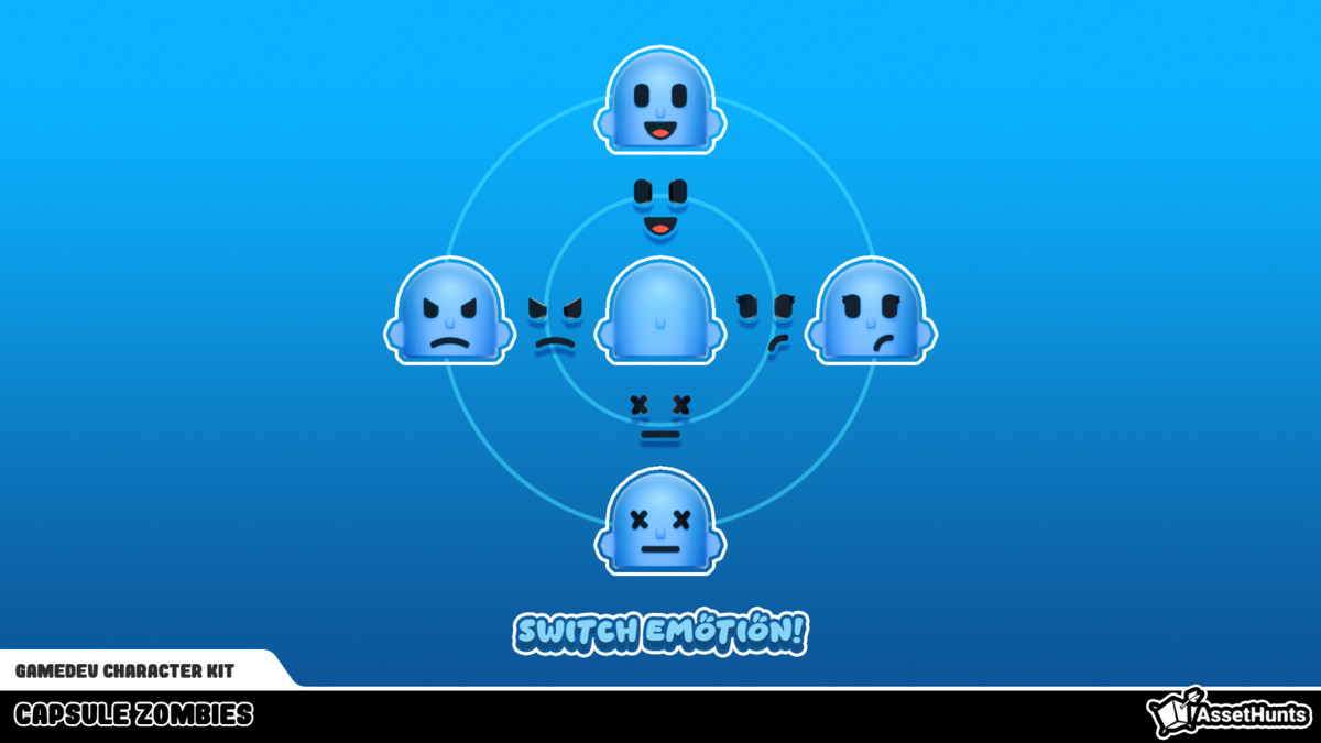 GameDev Character Kit - Capsule Zombies