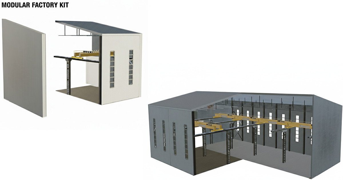 Modular Factory Kit - Scalable Low Poly Warehouse