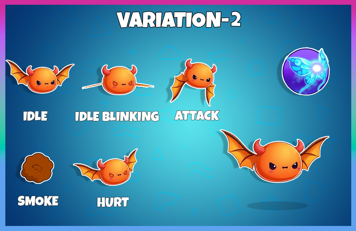 BATTY BUDDIES 2D Animated Character