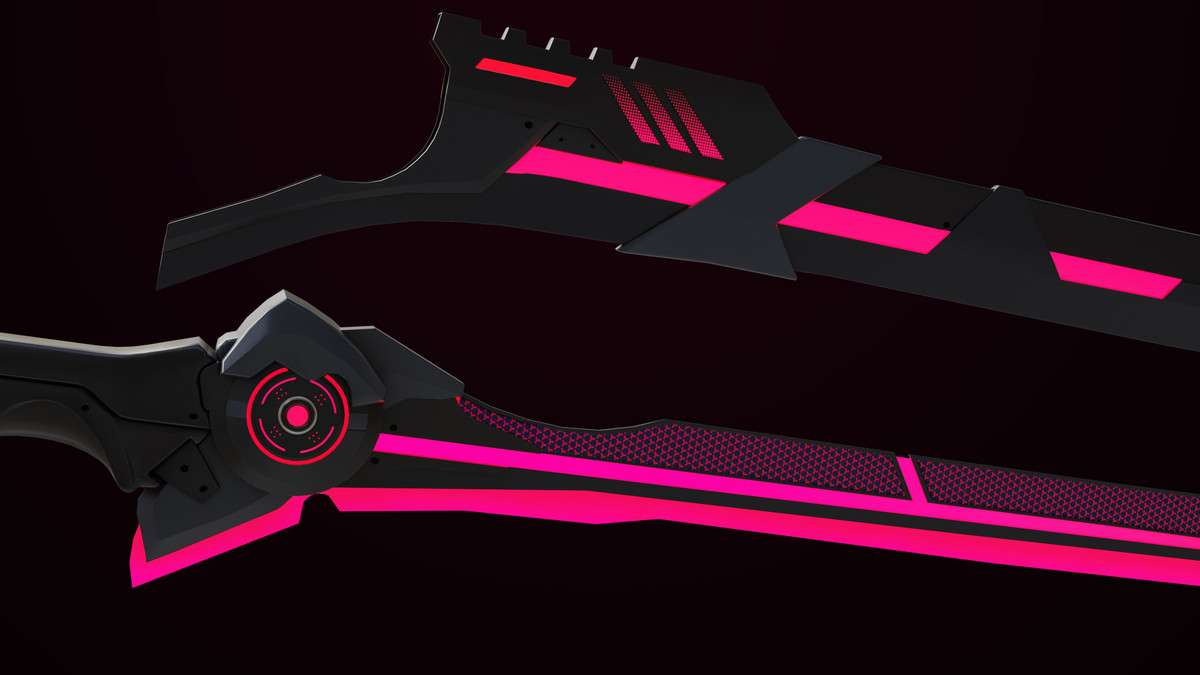 Sci Fi Sword 10 Red URP HDRP Textures