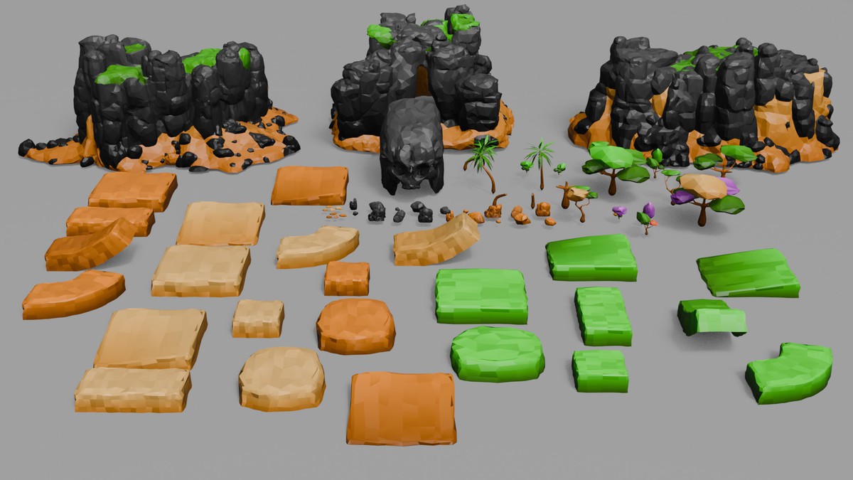 Low Poly Modular Environment pack - PA