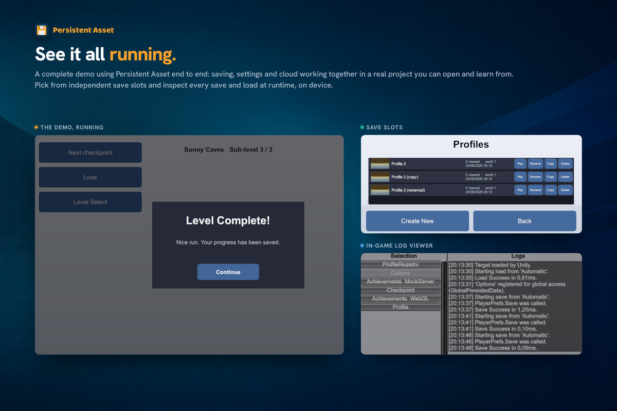 Persistent Asset - Runtime ScriptableObject Saves
