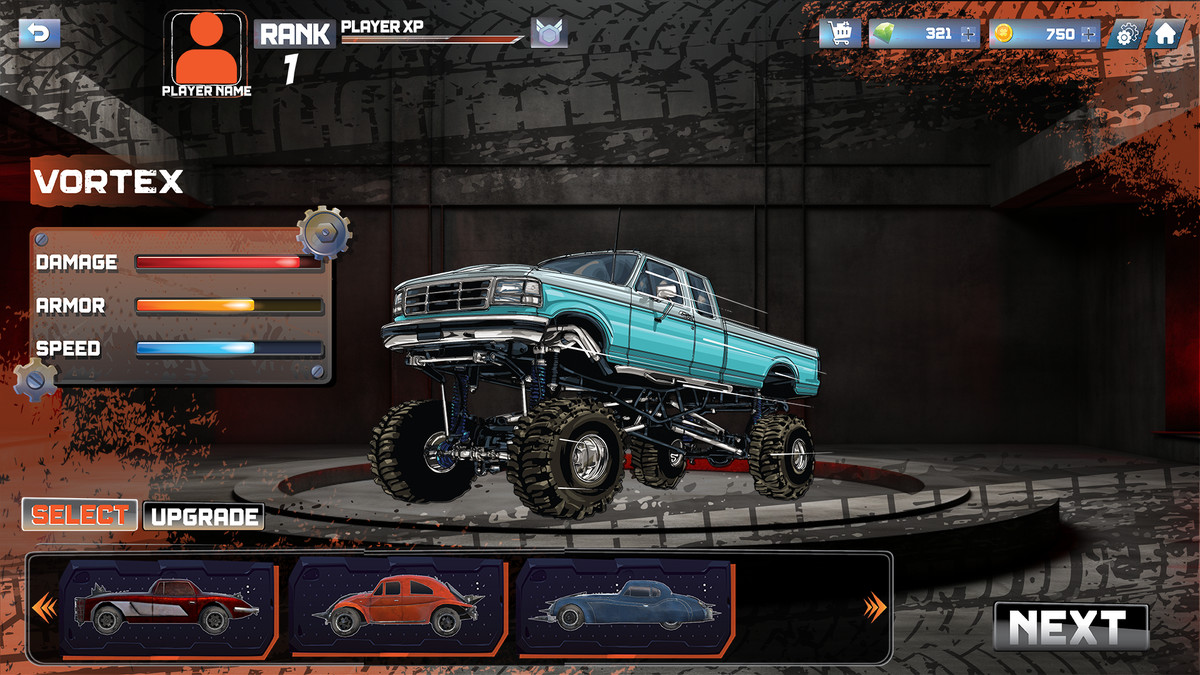 Mech Car Combat UI Kit – Shooter HUD & Mobile Game GUI/UX