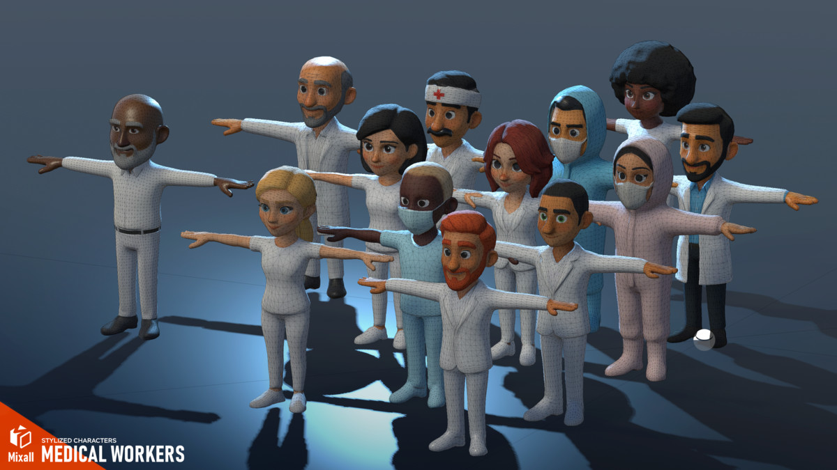 Medical workers - stylized characters