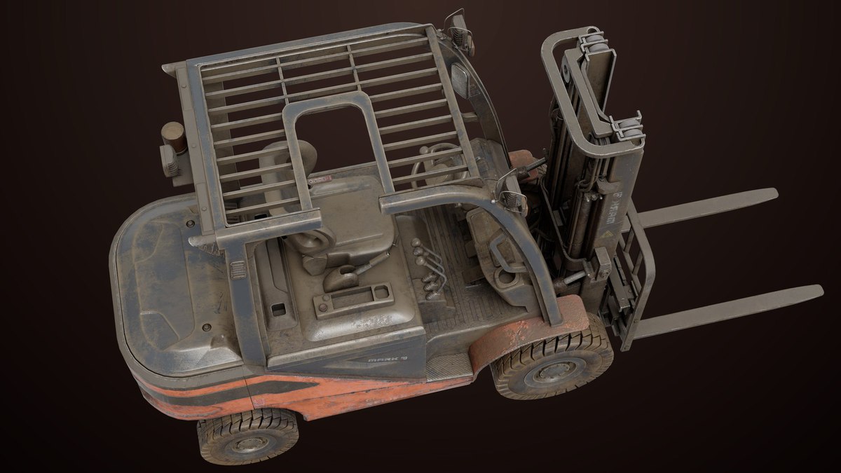 Dusty Forklift Trucks URP HDRP Textures