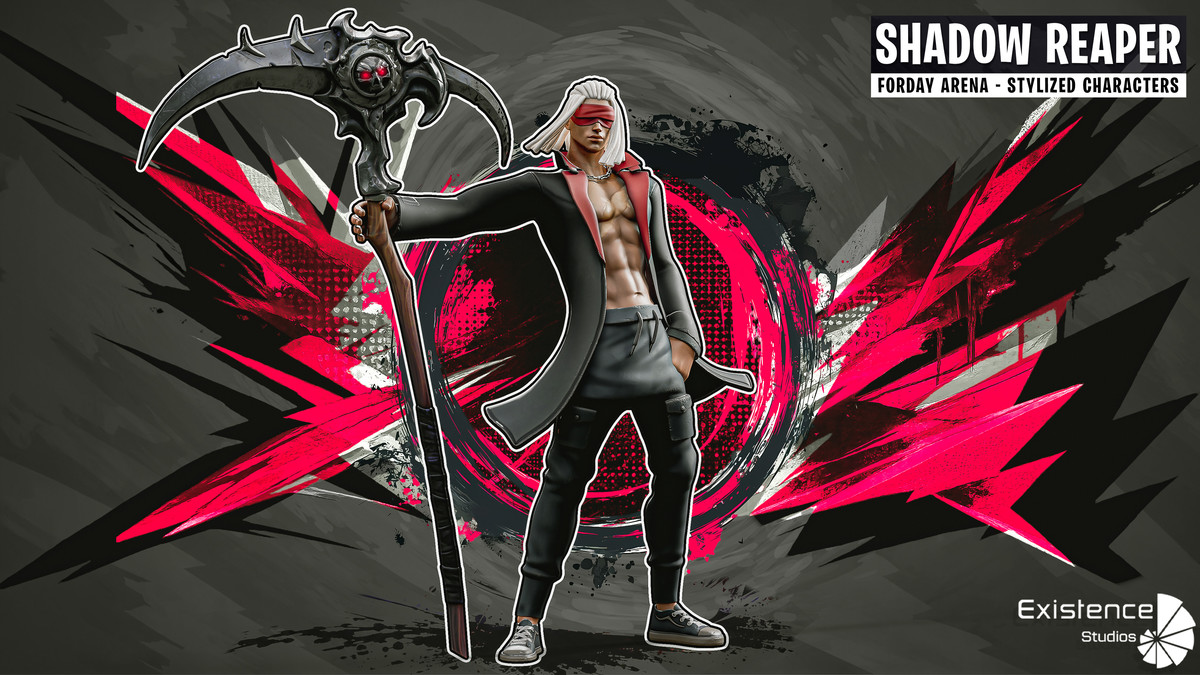Shadow Reaper - Cyberpunk Sci-Fi Character with Scythe