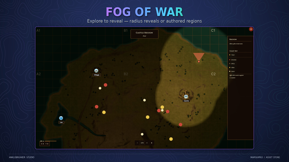 Map GUI Pro - Minimap, Map & Compass