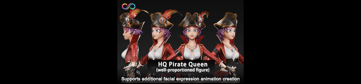 HQ Pirate Queen (well-proportioned figure)