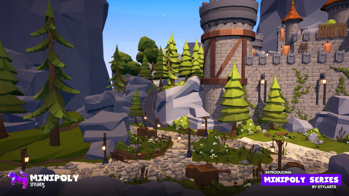 Minipoly Series - Mythic Castle ( Stylized Lowpoly Environment )